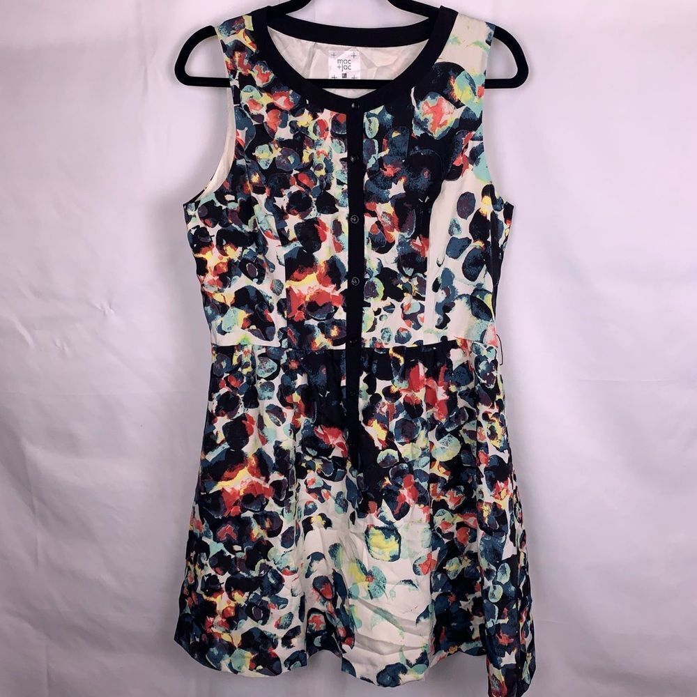Mac & Jac Multicolored FLoral Sleeveless A-line Dress